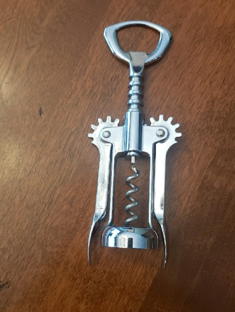Bar and Bottle Opener Set with Corkscrew and Strainer -(4 pieces) Black & Silver